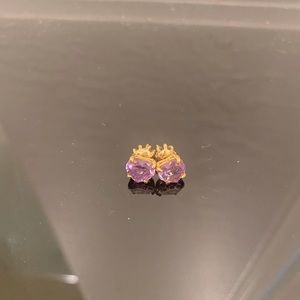 Juicy Couture Purple Gem Stone Stud Earrings